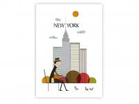 Ilustrace v retro stylu - New York TP-Grafika Valašské  Meziříčí